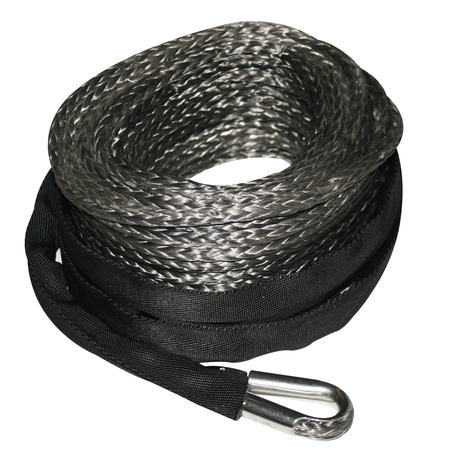 BULLDOG WINCH Synthetic Rope - 12mm x 80' Grey 20288